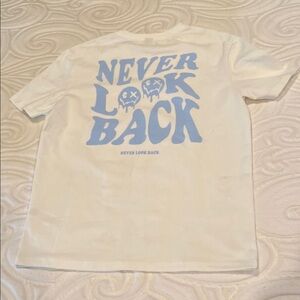 White and Blue Graphic Tee